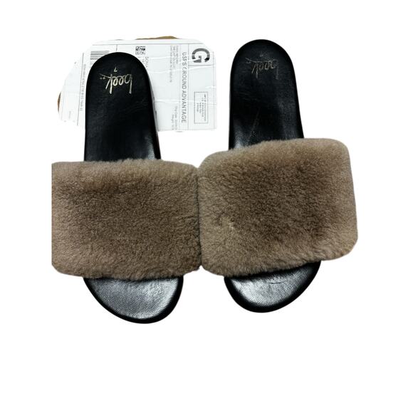 Baza Shearling Slide Sandal Size 7 - Picture 3 of 8